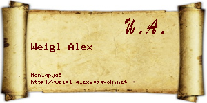 Weigl Alex névjegykártya